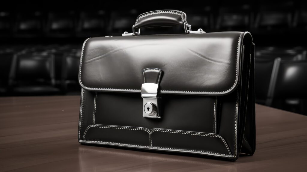 Secure document delivery and private tender logistics: Blacklux briefcase for confidential transport.