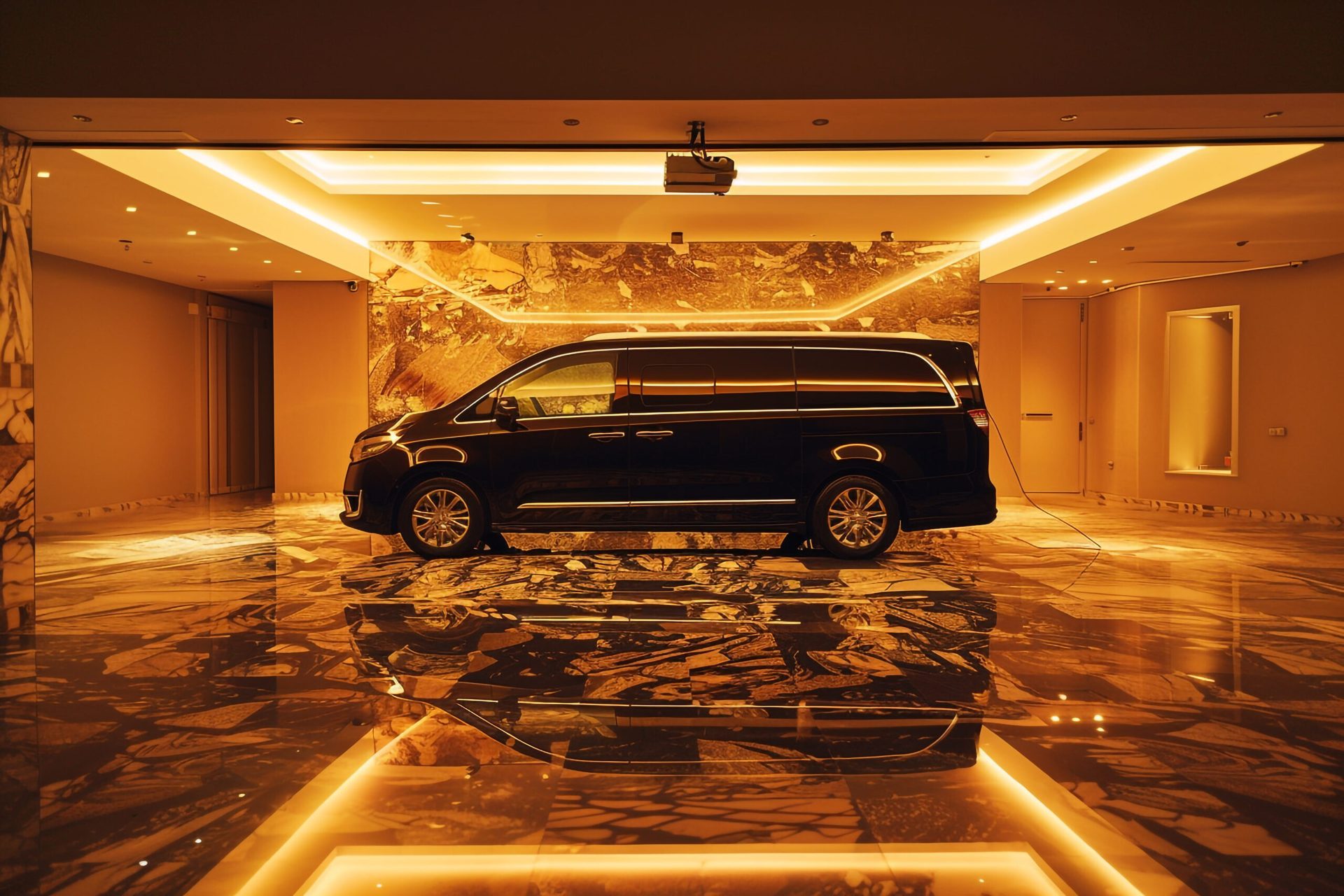 Mercedes-Benz Classe V Blacklux per transfer di lusso di gruppo Malpensa-Zurigo.